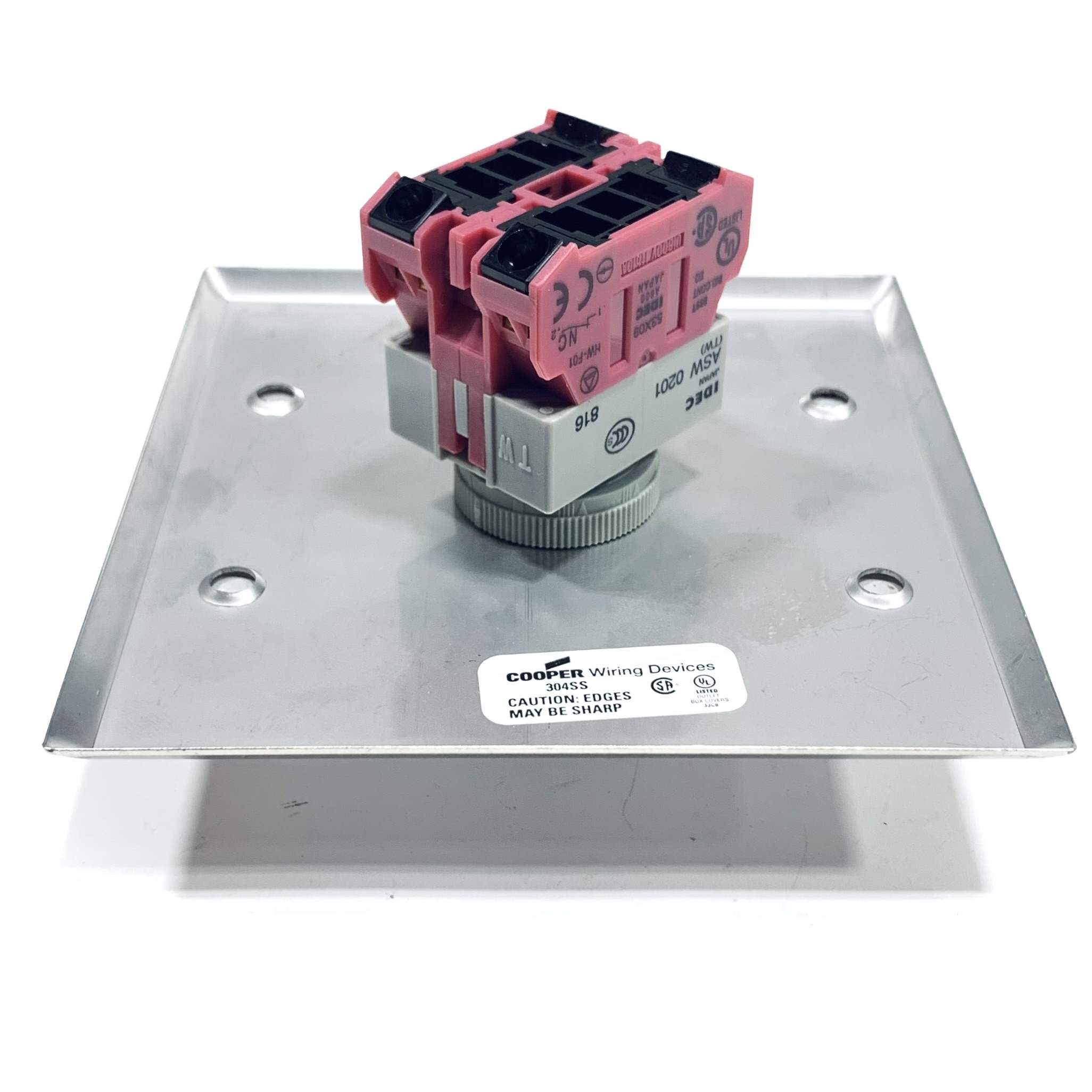 SSI-BP-EP SSI Maintenance Switch Cooper 304SS Plate , ASW2K10-KEY#1 Keyswitch
