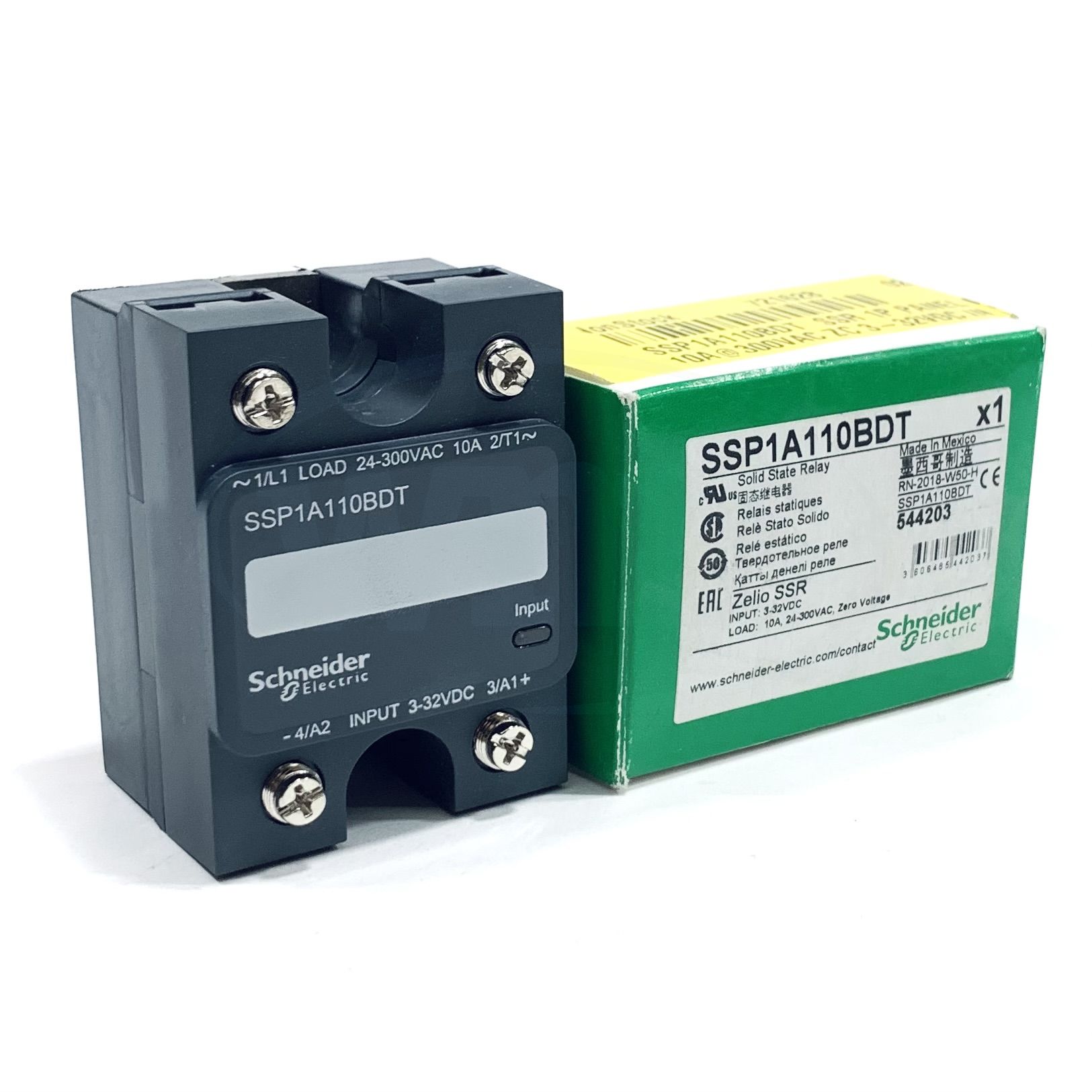 SSP1A110BDT Schneider Electric Solid State Relay, 1-P, 10A @ 300 VAC 3-32 VDC - 0