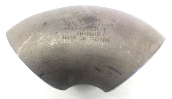304 SS 2" 90° Elbow Schedule S/10S