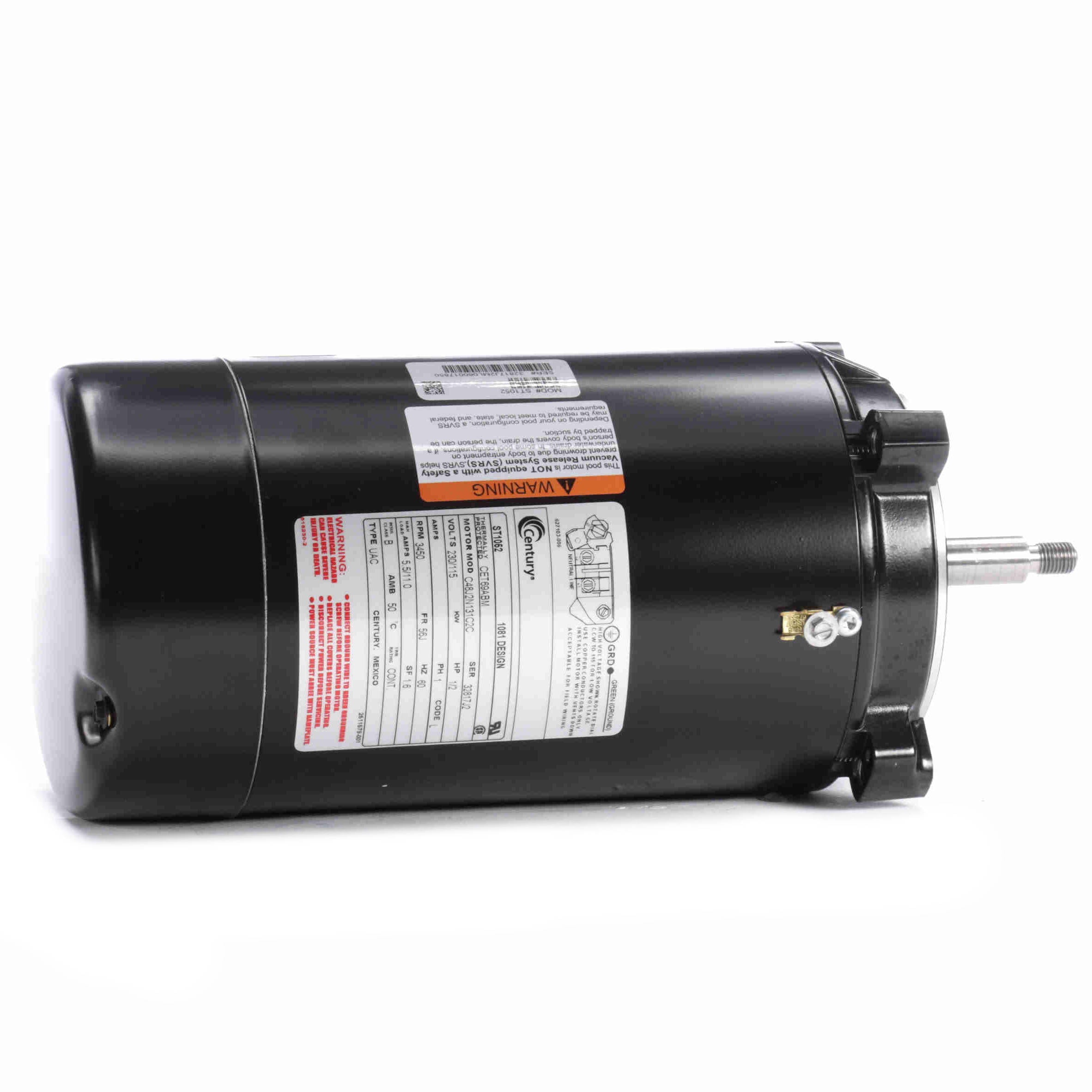 ST1052 Century 1/2HP Pool Pump Electric Motor, 3600RPM - 0
