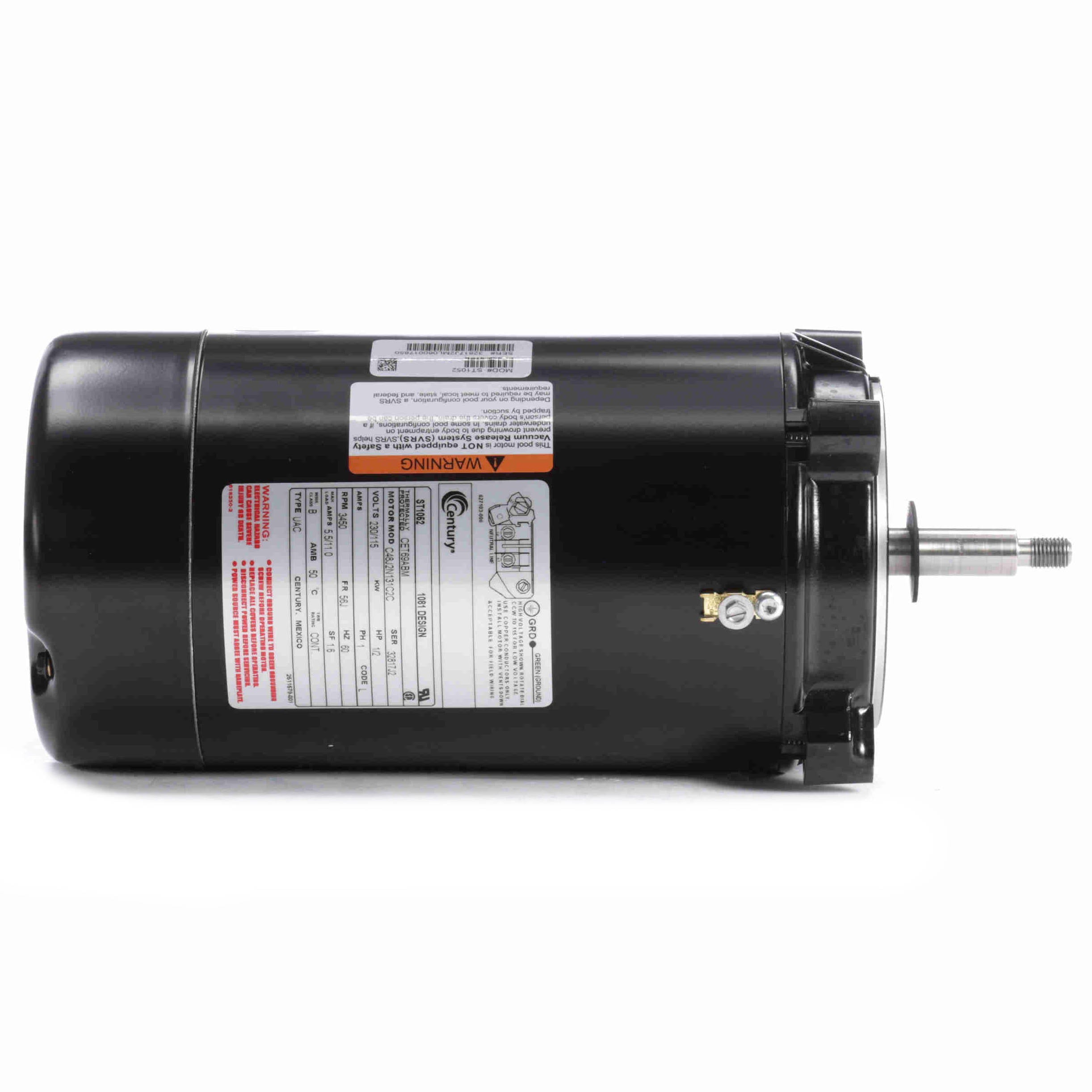 ST1052 Century 1/2HP Pool Pump Electric Motor, 3600RPM