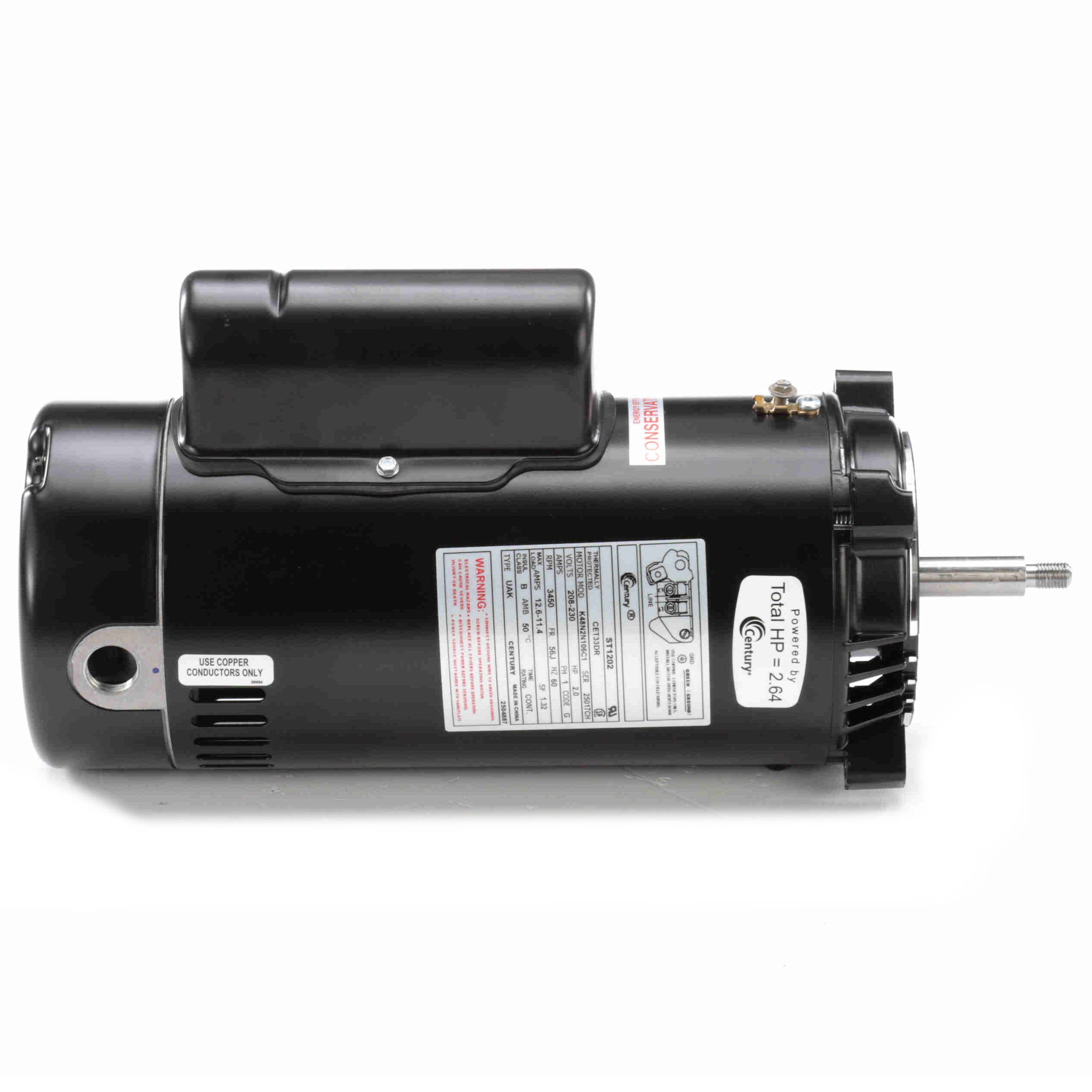 ST1202 Century 2HP Pool Pump Electric Motor, 3600RPM - 0