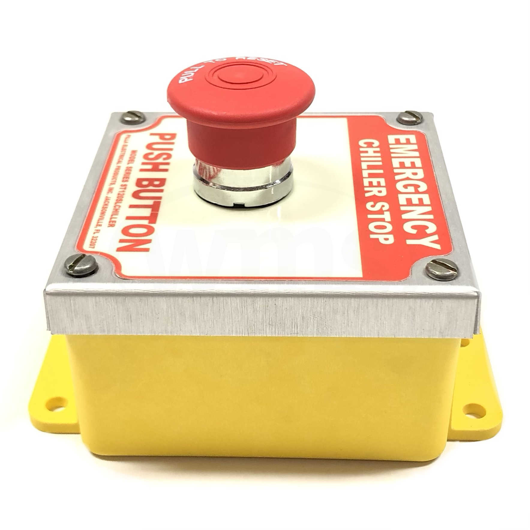 ST120SLCHILLER Pilla Push/Pull Red Mushroom Operator Button