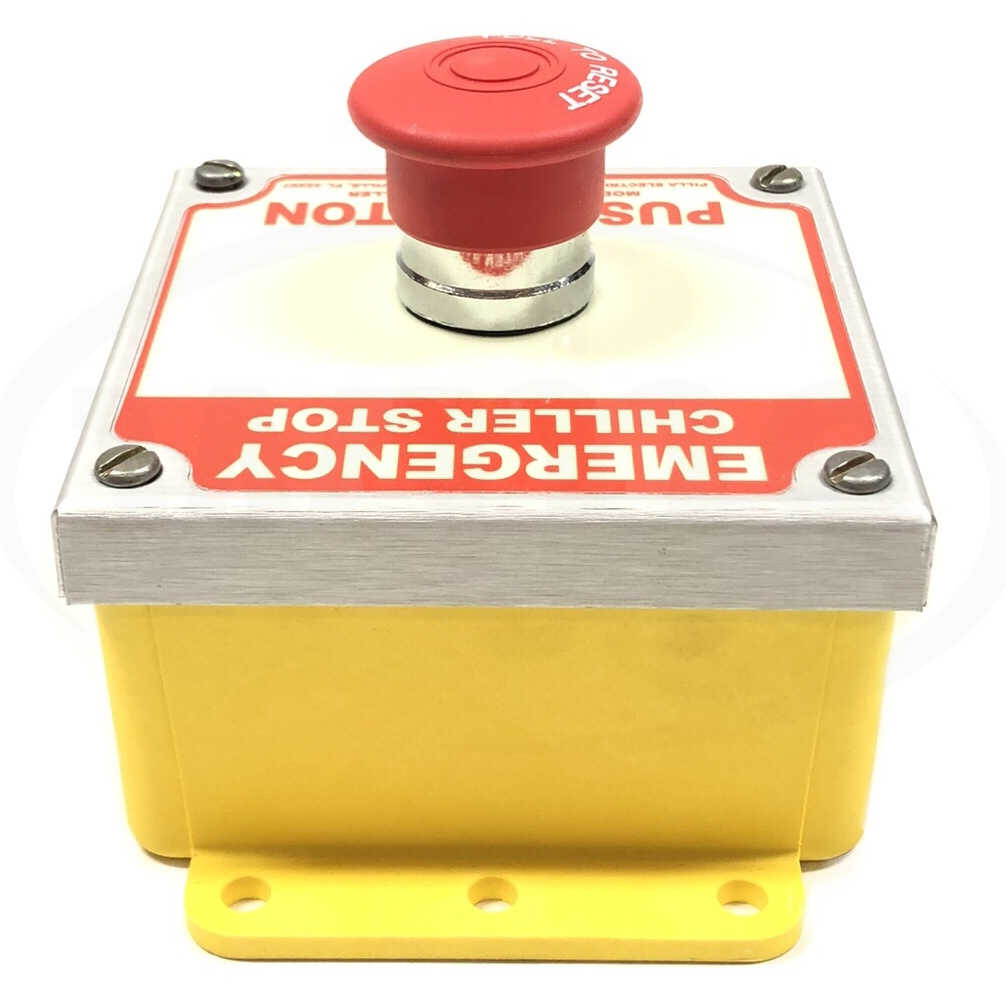 ST120SLCHILLER Pilla Push/Pull Red Mushroom Operator Button - 0