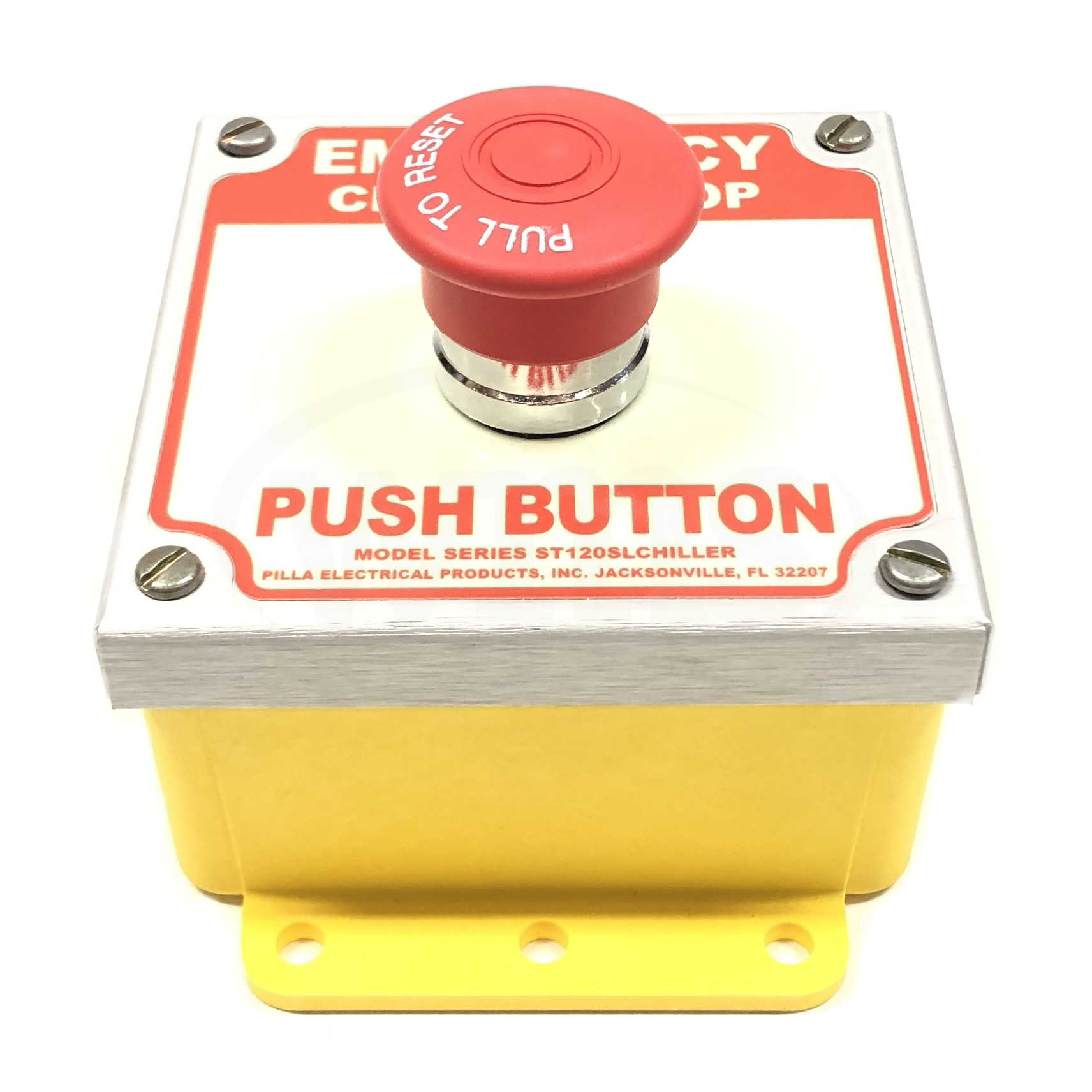 ST120SLCHILLER Pilla Push/Pull Red Mushroom Operator Button