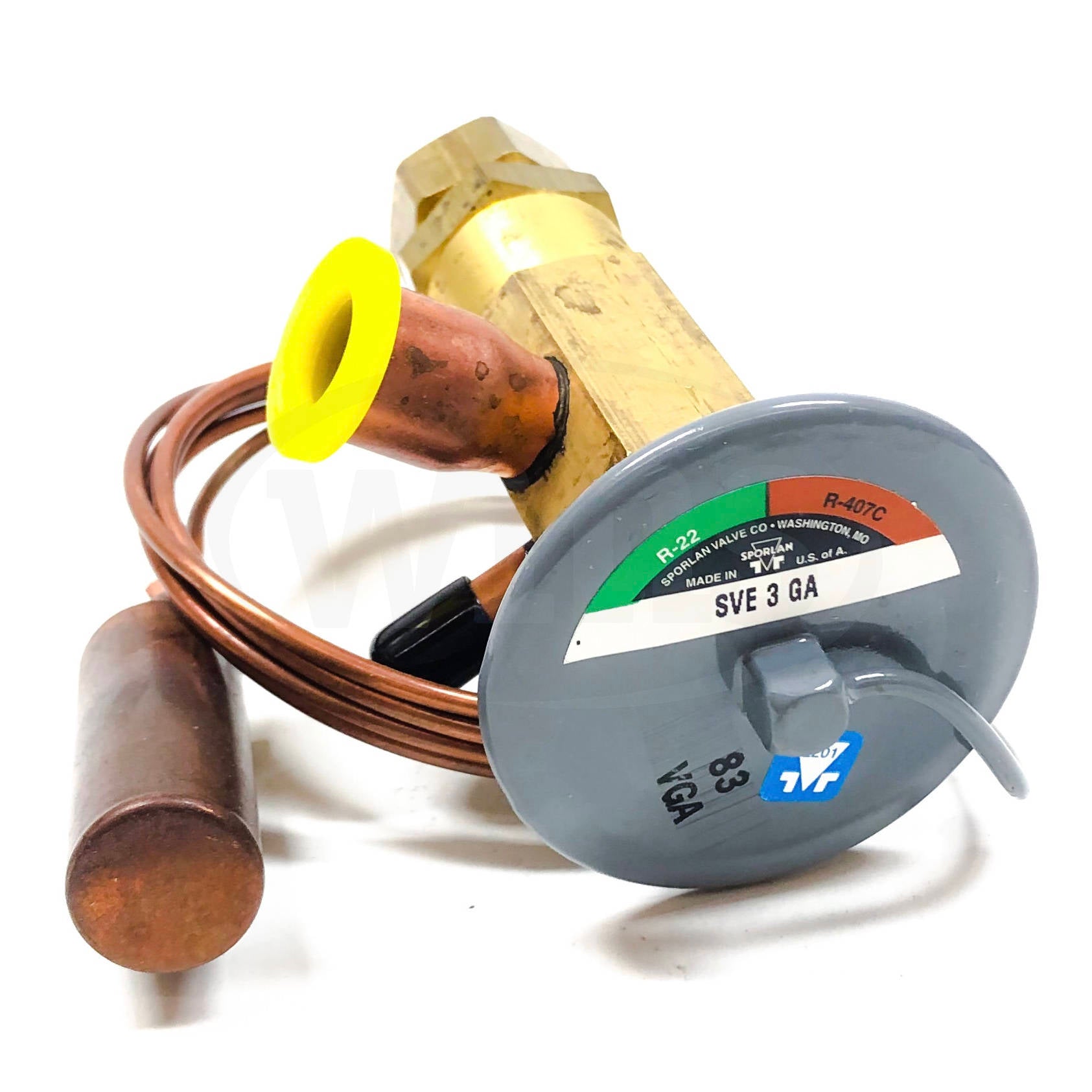SVE-3-GA Sporlan Thermostatic Expansion Valve 1/2 X 5/8 ODF Solder 1/4 ODF EXT.
