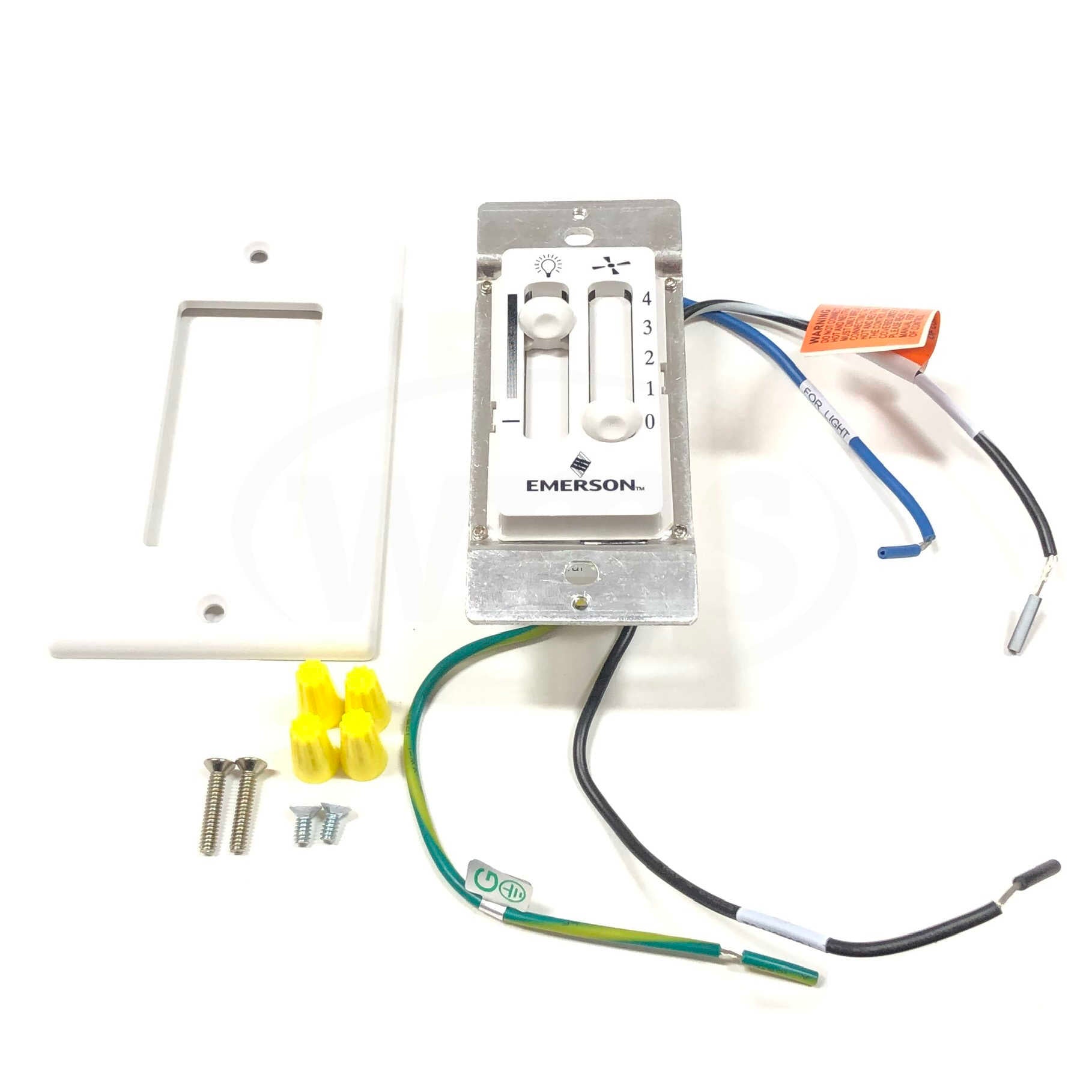 SW90W Emerson Fan/Light "Dual Slide"  Wall Control