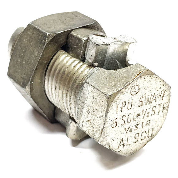 SWA-7 Penn-Union Aluminum Split Bolt Connector, 6 SOL, 1/0 STR, AL9CU