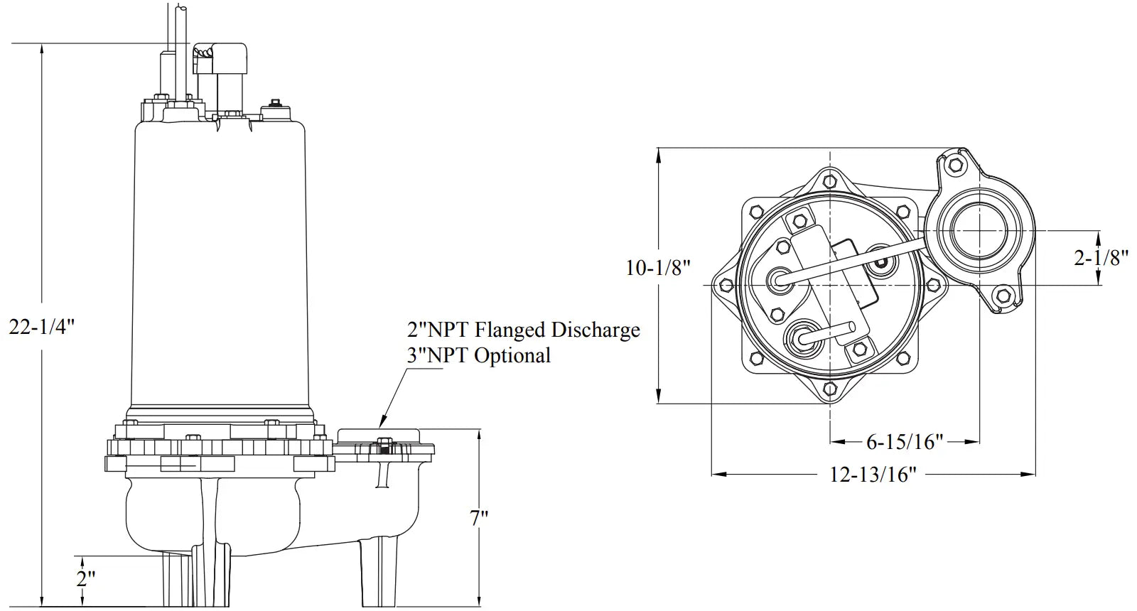 SWHD200 Pump Dimensions