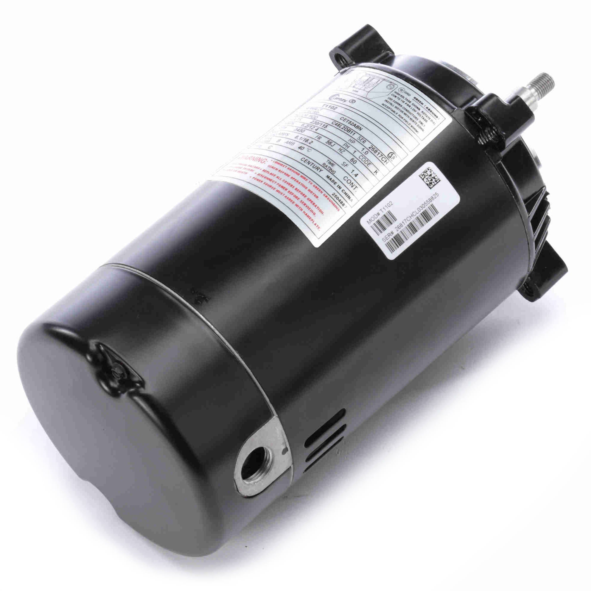 T1102 Century 1HP Pool / Spa Jet Pump Electric Motor, 3450RPM - 0