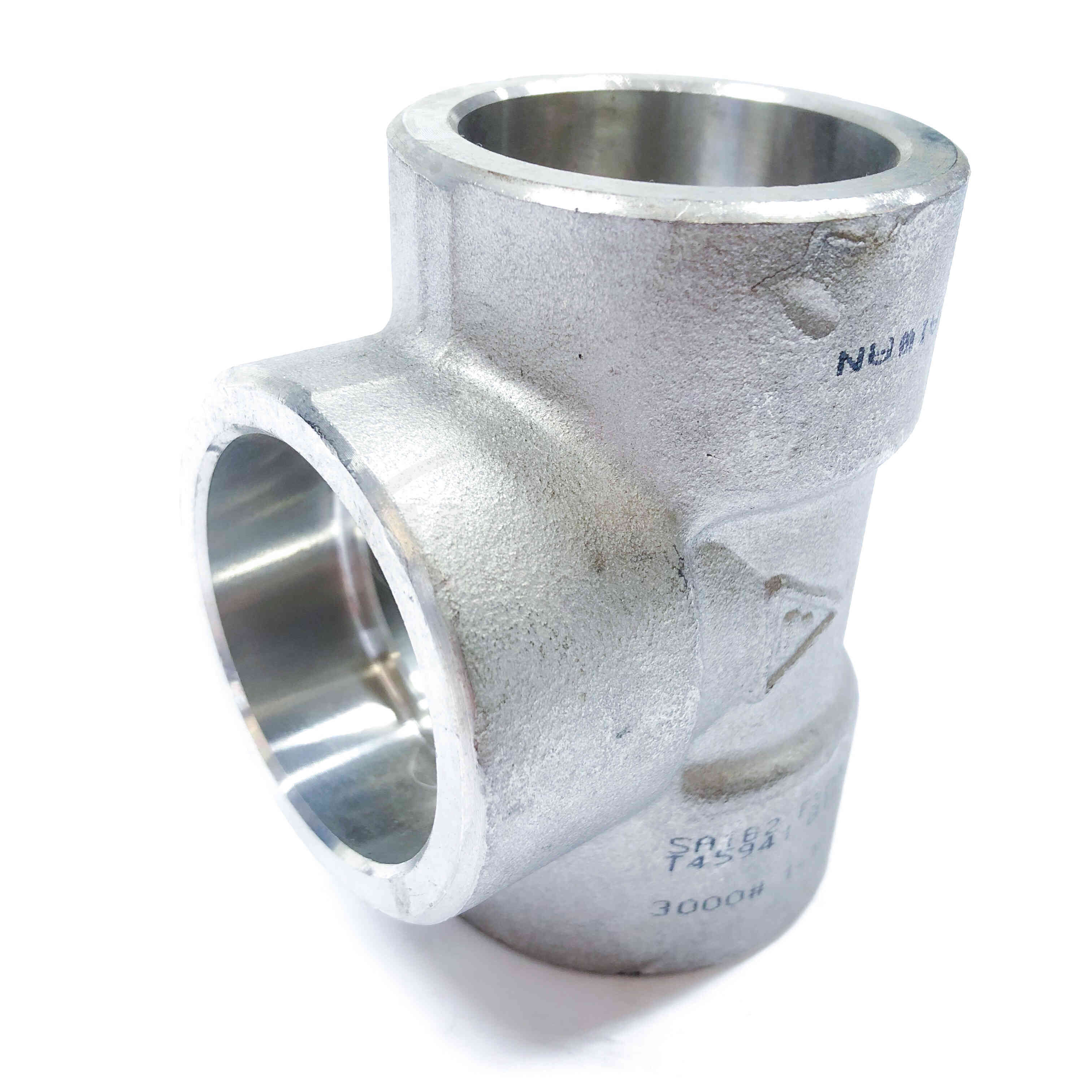 T3000-1.25 F304/304L 3000# Stainless Steel Tee