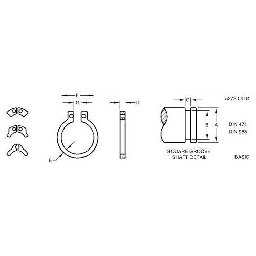 John Deere T44824 Snap Ring
