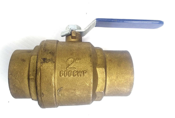 T58570 Nibco 2" Bronze Ball Valve, Inline, FNPT