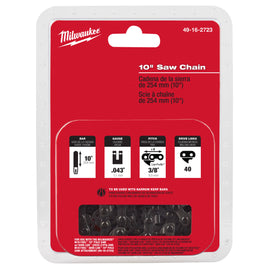 49-16-2723 Milwaukee 10" Saw Chain, 3/8" Pitch