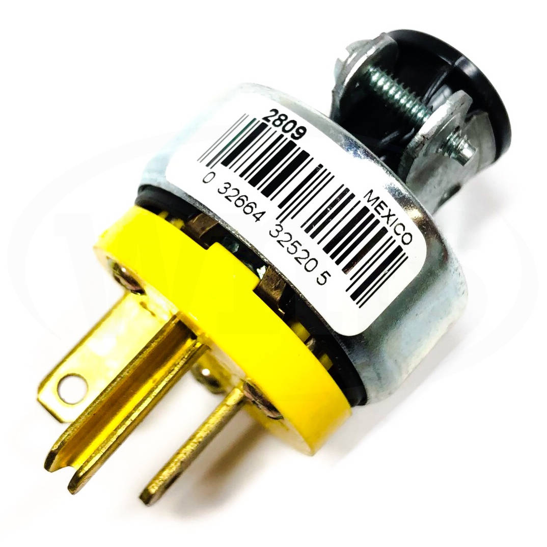 2809-BOX Cooper Industries Plug, Vinyl, Nema: 5-20R, 20A-125VAC, 2-Pol ...