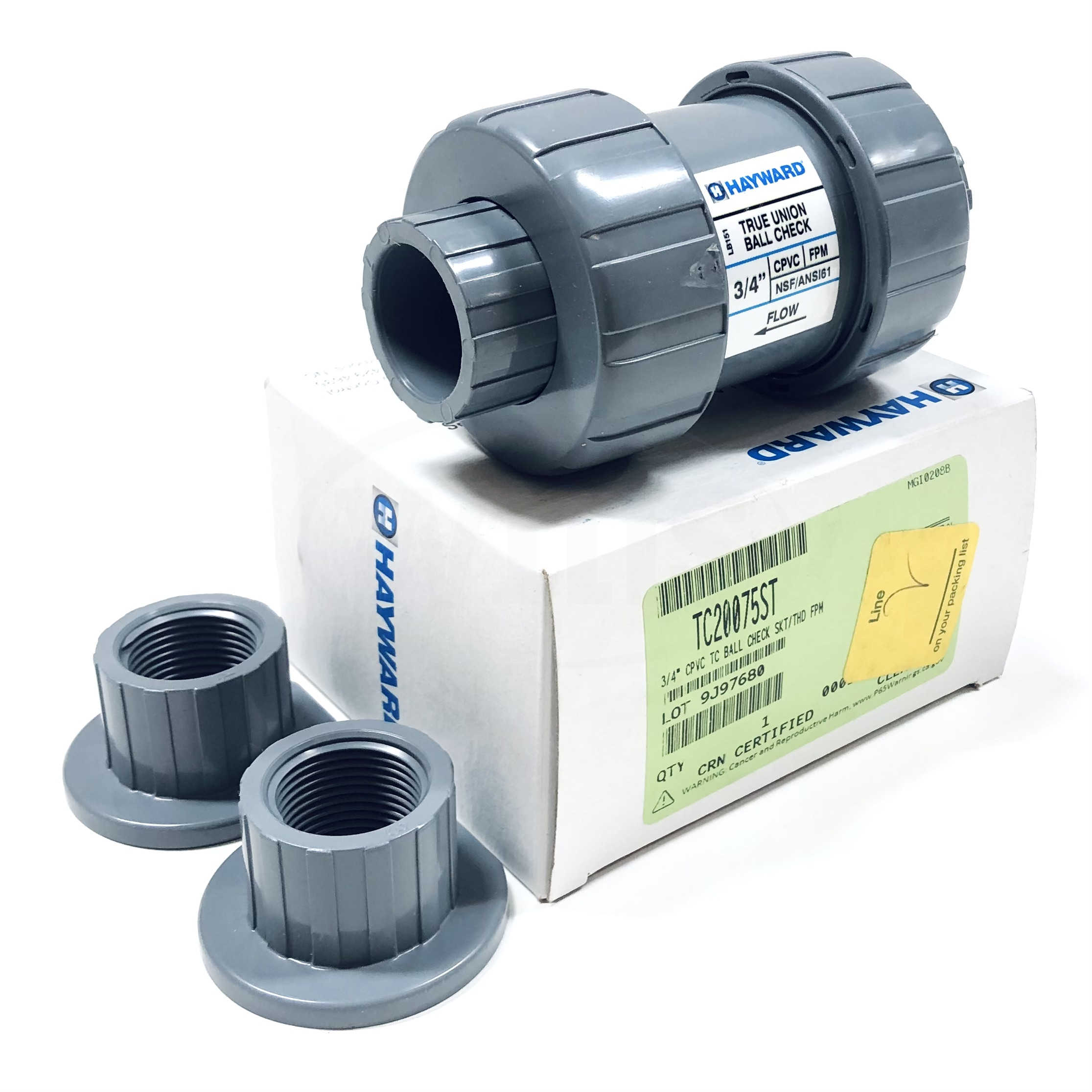 TC20075ST Hayward Check Valve, 3/4"