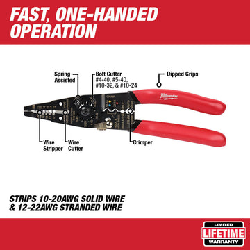 48-22-6579 Milwaukee Multi-Purpose Wire Stripper with Crimper