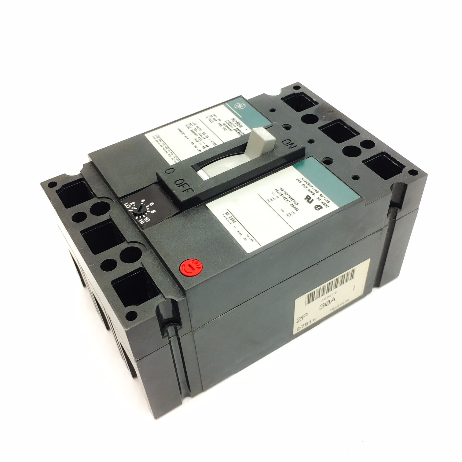 TEC24030 GE Circuit Breaker, 30 Amp 480 VAC 2 Pole - 0