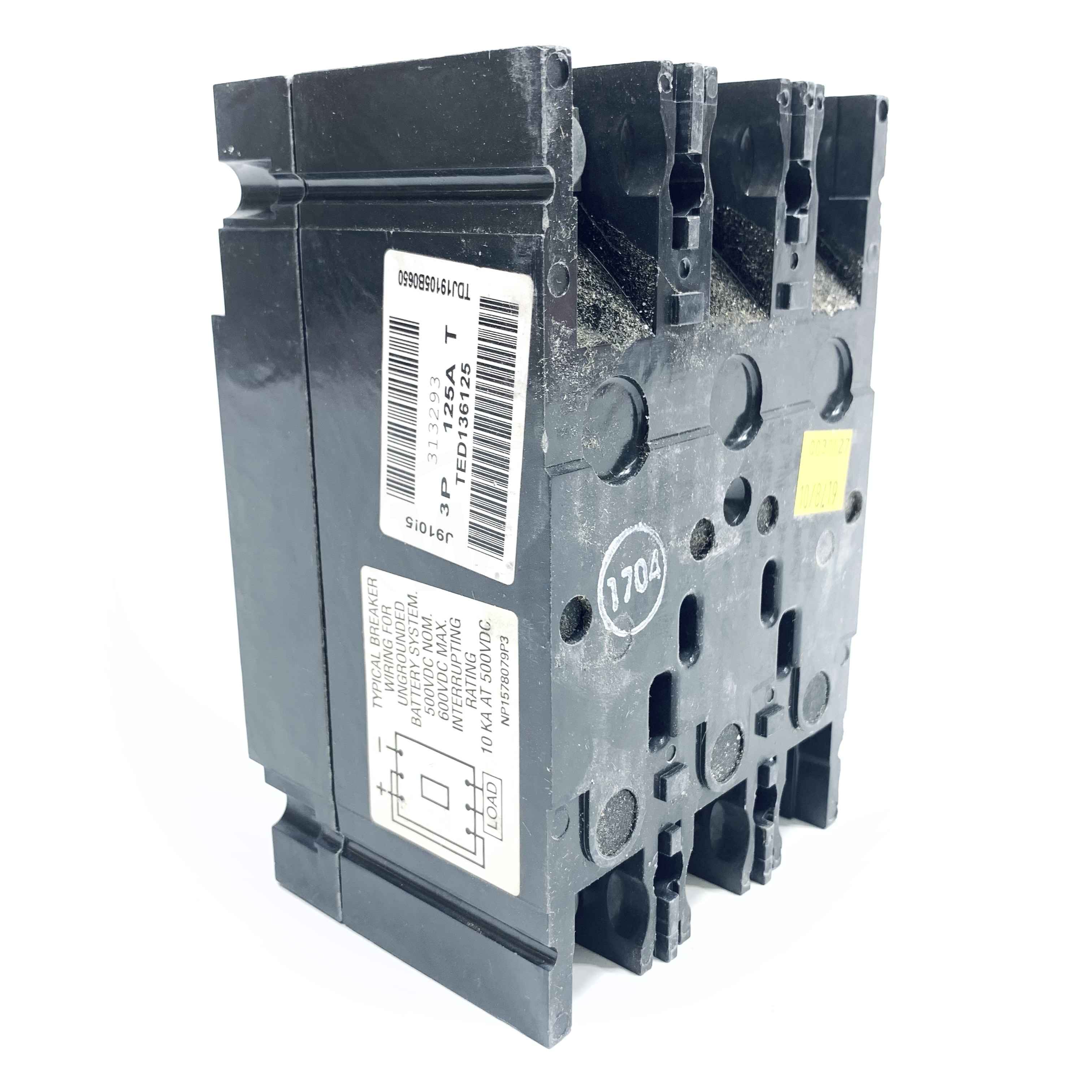 TED136125 GE Industrial Circuit Breaker, 125Amp, 600VAC, 3-Pole