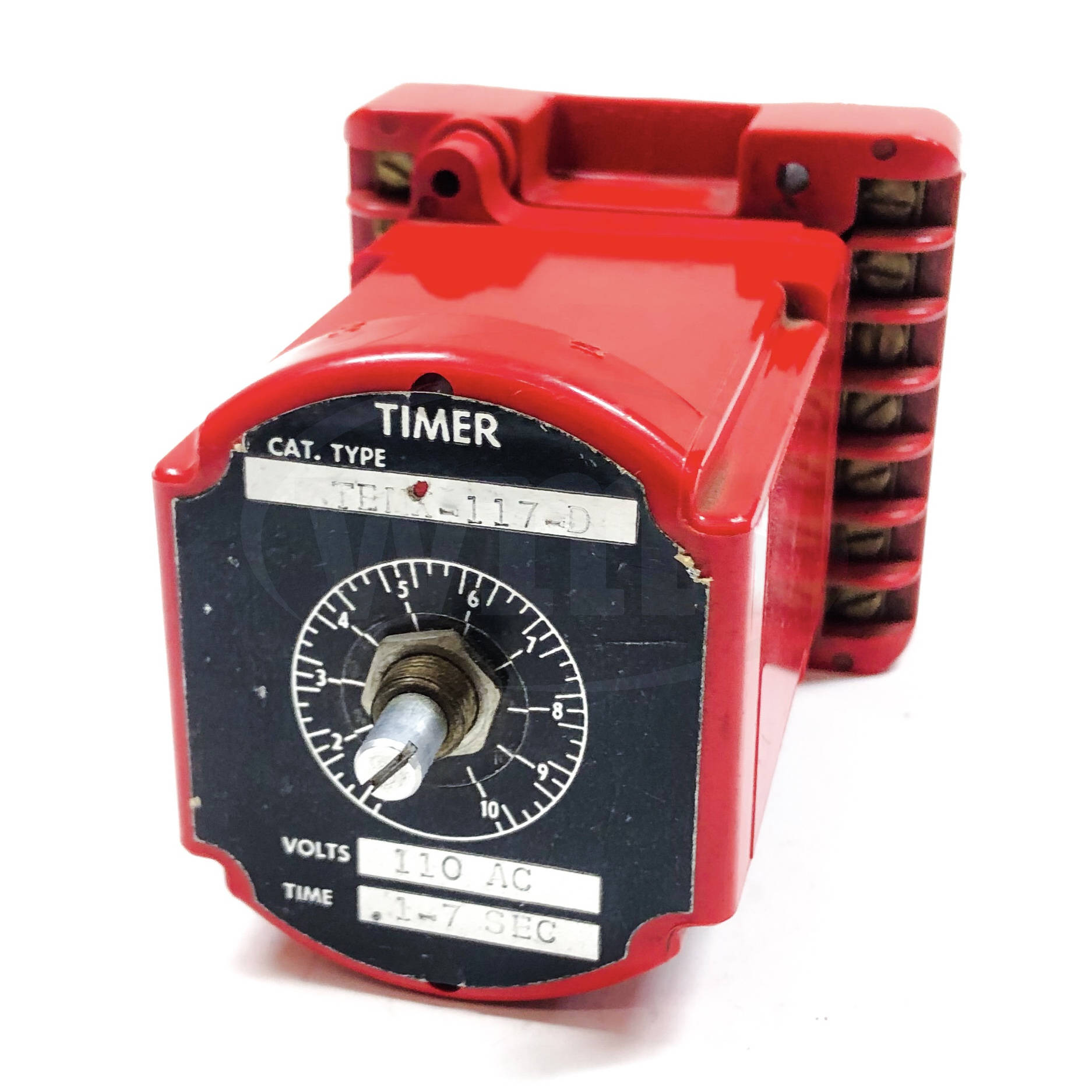 TEMX-117-D Arrow Hart Timer, Volts 110 AC, Time .1-7 Sec