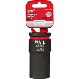49-66-6340 MilwaukeeSHOCKWAVE Impact Duty 3/4"Drive 1-1/16" Deep 6 Point Socket
