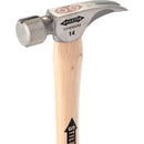 14oz Titanium Milled/Curved 18" Hickory Handle Hammer-2