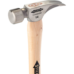 14oz Titanium Milled/Curved 18" Hickory Handle Hammer - 0