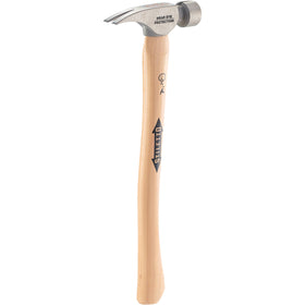 14oz Titanium Milled/Curved 18" Hickory Handle Hammer