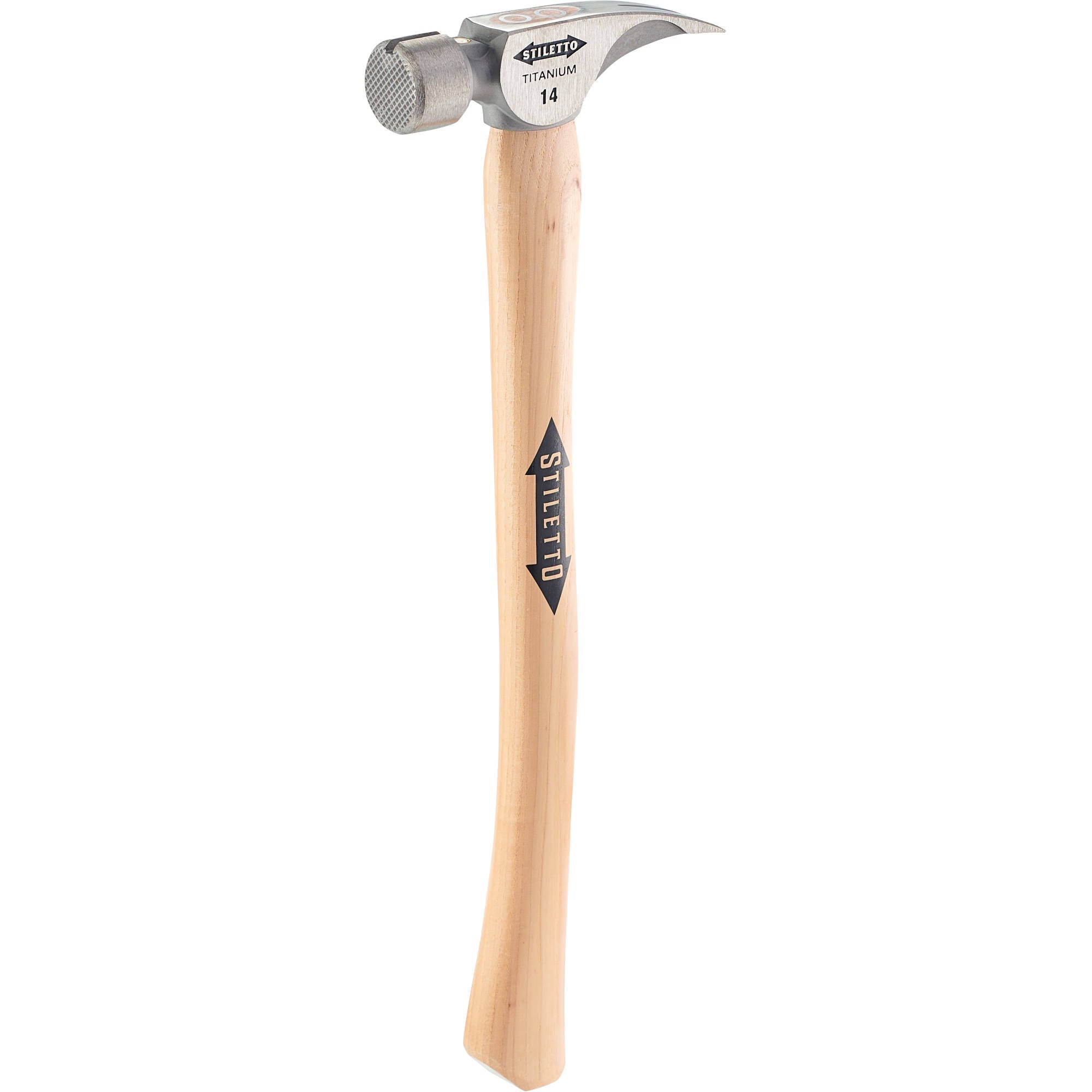 14oz Titanium Milled/Curved 18" Hickory Handle Hammer