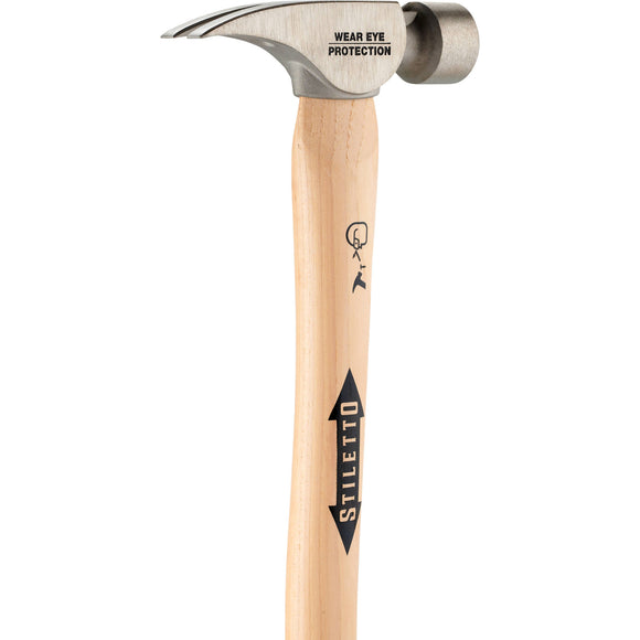 14oz Titanium Milled/Curved 18" Hickory Handle Hammer