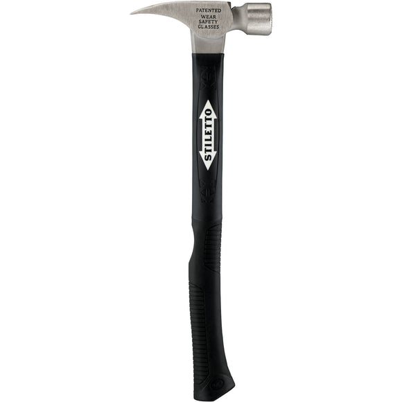 TI16MC-F Stiletto 16oz Milled/Curved Fiberglass Handle Hammer