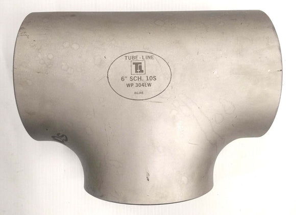 TUBE-LINE 304 Stainless Steel Tee 6" Schedule 10S