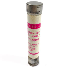 TRS50R Gould Shawmut Fuse, Dual Element, Time Delay, 50 A, 600 VAC, IR 200kA