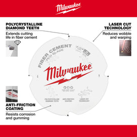 48-40-7000 Milwaukee 7-1/4" PCD/Fiber Cement Circular Saw Blade