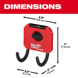 48-22-8335 Milwaukee PACKOUT 3 Curved Hook
