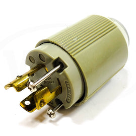 AH4721N Arrow Hart Autogrip Locking Plug, 15A, 125V, 2-Pole, 3-Wire GRD