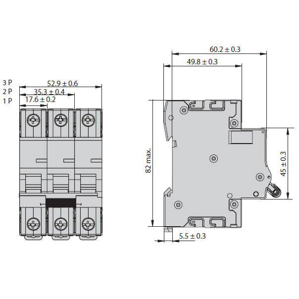 UMBW-1B1-7 WEG Miniature Circuit Breaker, 7 Amp, 1 Pole - 0