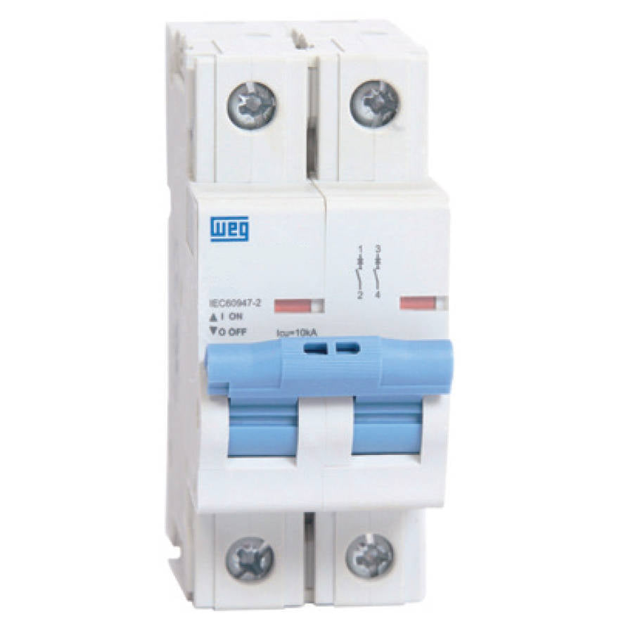 UMBW-1B2-1.6 WEG Miniature Circuit Breaker, 1.6 Amp, 2 Pole - 0