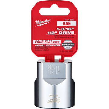 45-34-2002 Milwaukee 1/2" Drive 1-3/16" Chrome Socket