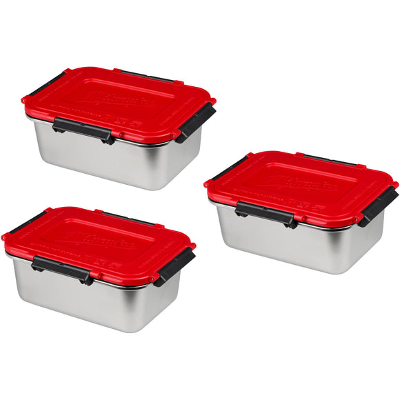 49-16-0203 Milwaukee (3) Stainless Steel Container for M18 Jobsite Lunch Warmer