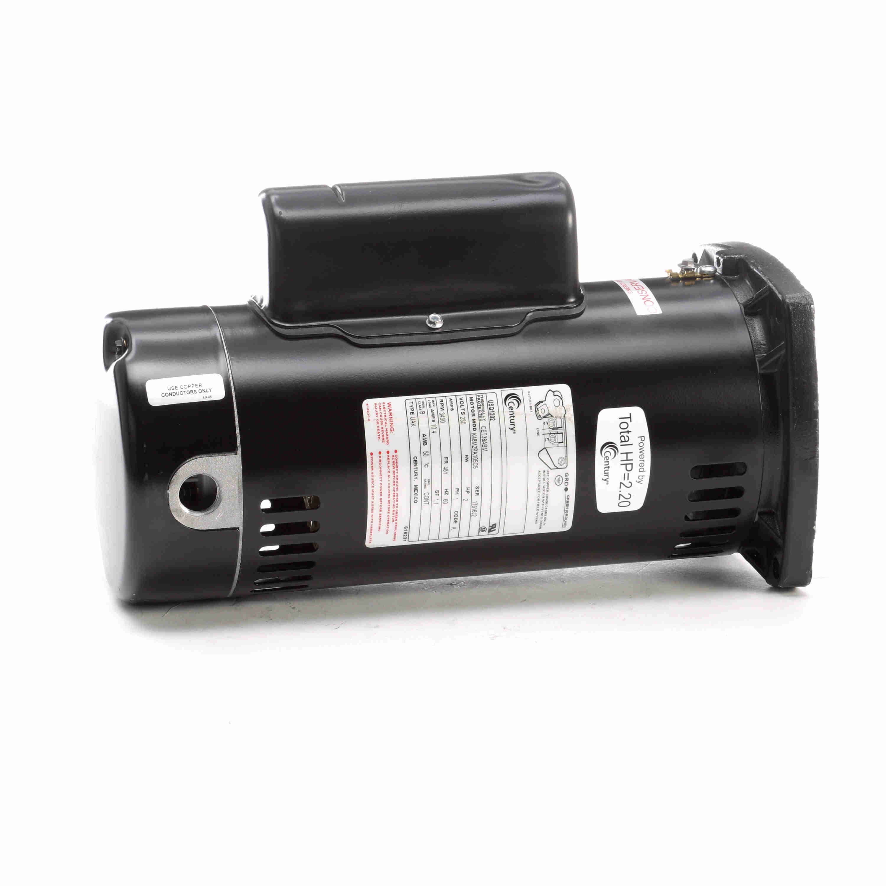 USQ1202 Century 2HP Pool Pump Electric Motor, 3600RPM - 0