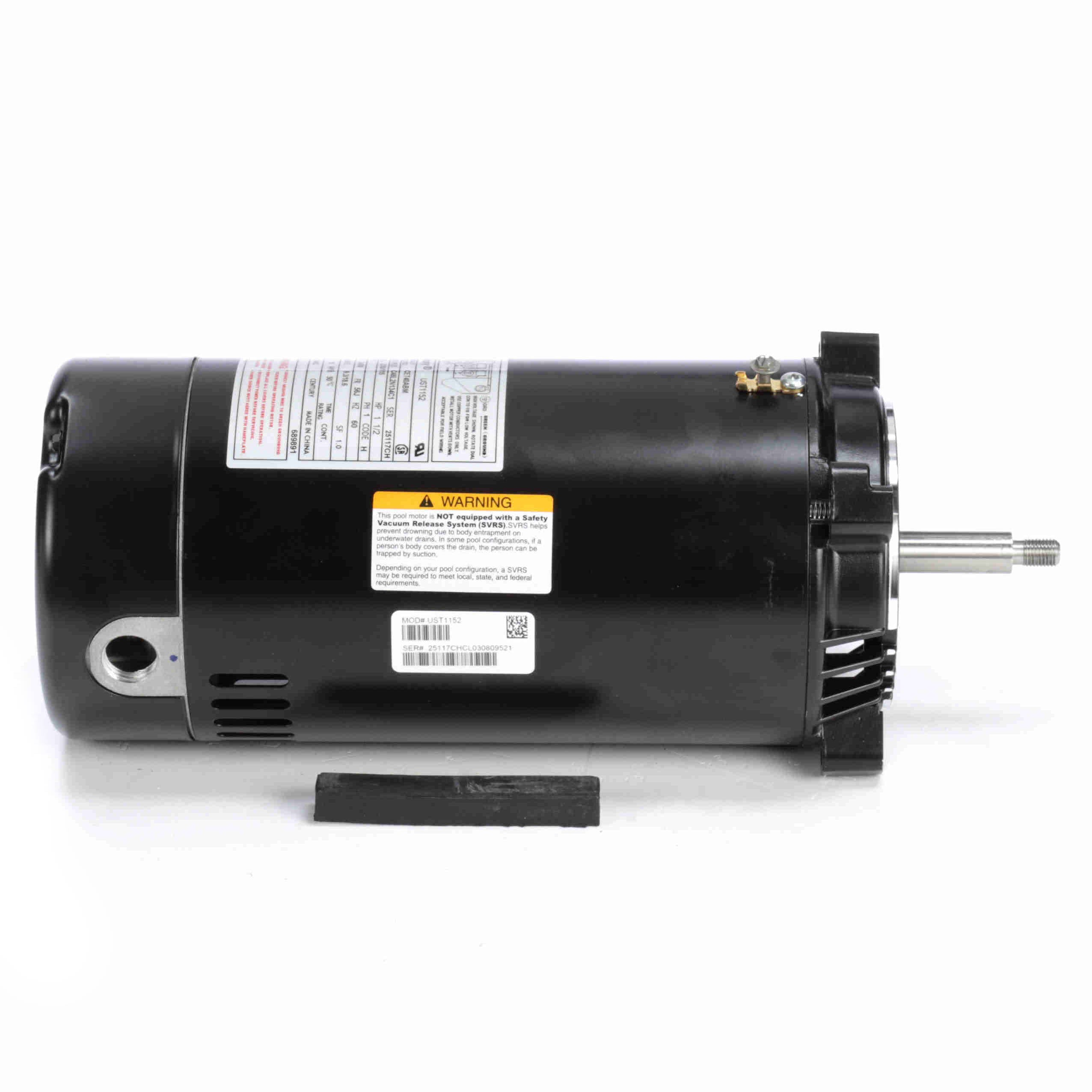 UST1152 Century 1.5HP Pool Filter Electric Motor, 3450RPM - 0