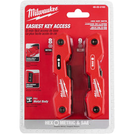 48-22-2183 Milwaukee 2-Piece 17-Key Folding Hex Key Sets - SAE/Metric
