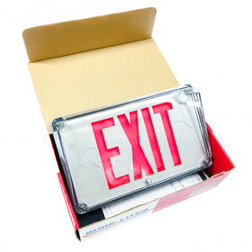 UX61R Cooper Exit/Emergency Light, Silver