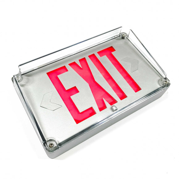 UX61R Cooper Exit/Emergency Light, Silver