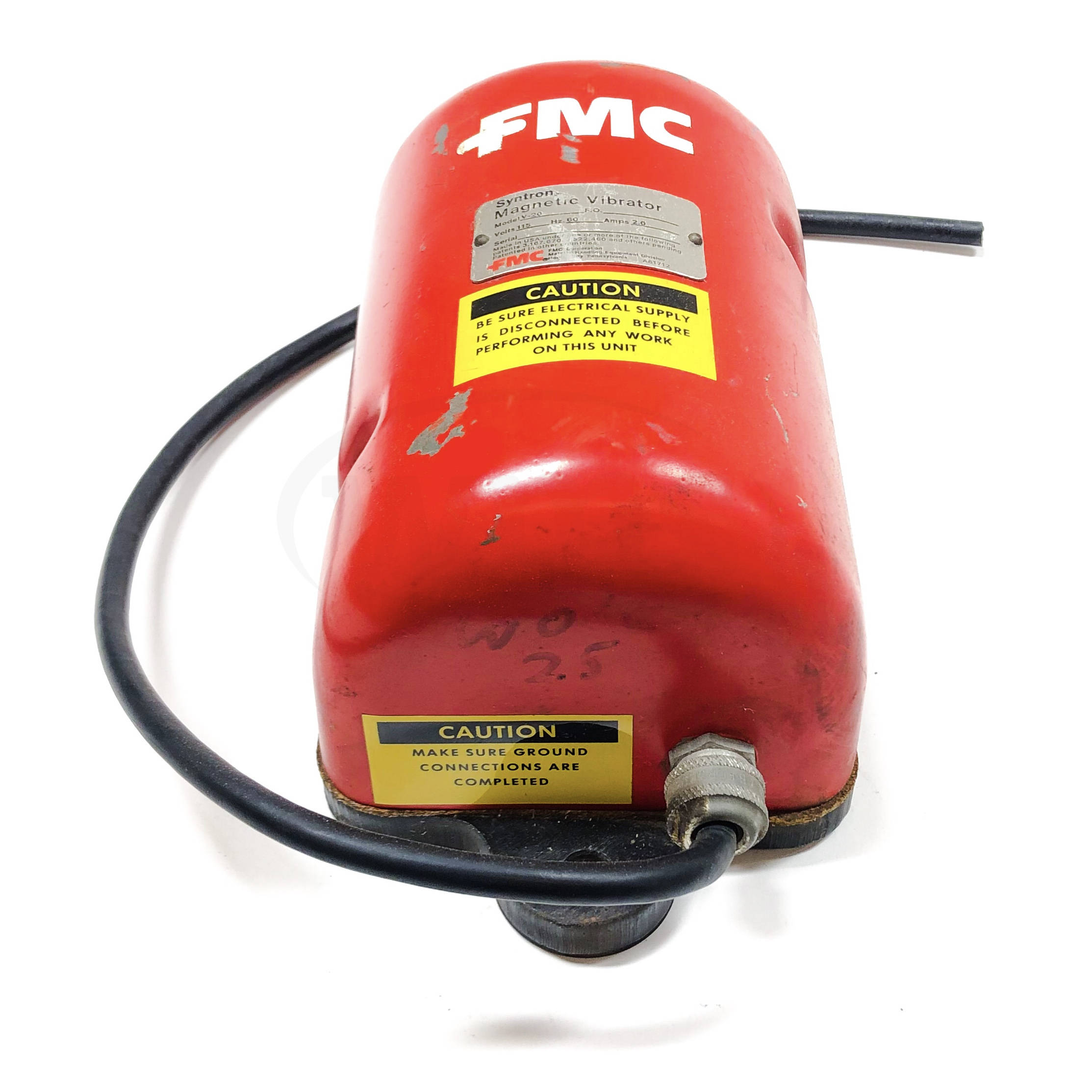 V-20 FMC Syntron Magnetic Vibrator 115V, 60Hz, 2.0A, Serial U-11111 478