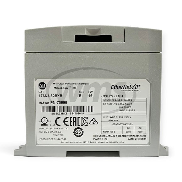 1766-L32BXB Allen-Bradley 24VDC MicroLogix 1400 Programmable Logic Controller