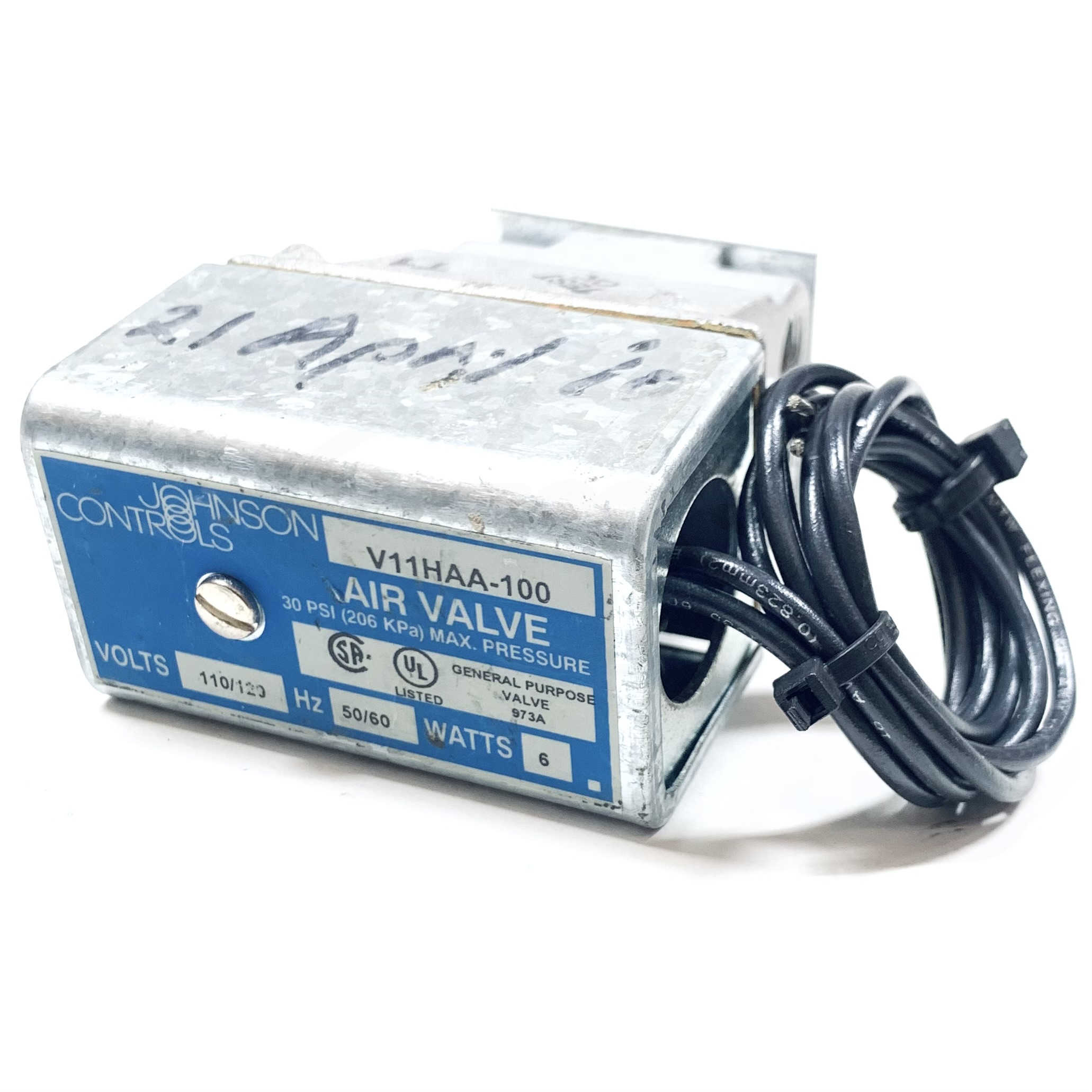 V11HAA-100 Johnson Controls Air Valve, 110/123V, 50/60Hz, 6W