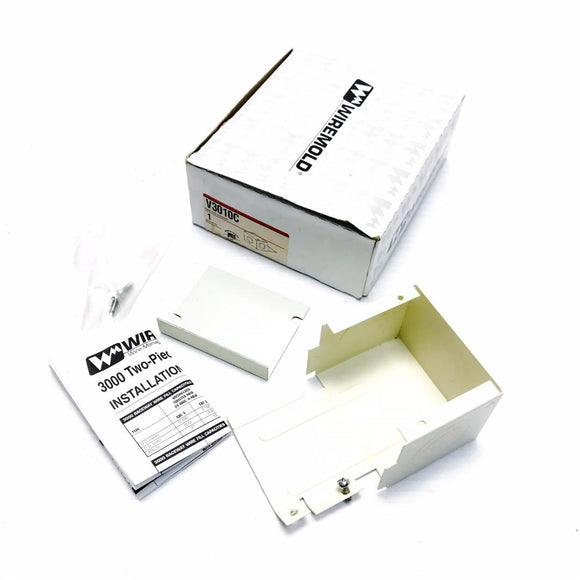 V3010C Wiremold Entrance End Fitting, Ivory