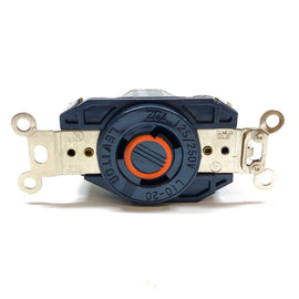 2360 Leviton 20-Amp, 125/250-Volt, Flush Mounting Locking Receptacle, Black
